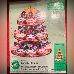 Wilton Sports Cupcake Stand Kit in White, Red, Green, Blue, Yellow